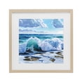thumbnail image 1 of Stupell Industries Tropical Curling Aqua Wave on Shore Birch Framed Print Under Glass, 16 x 16, by Kate Jarvik Birch, 1 of 8