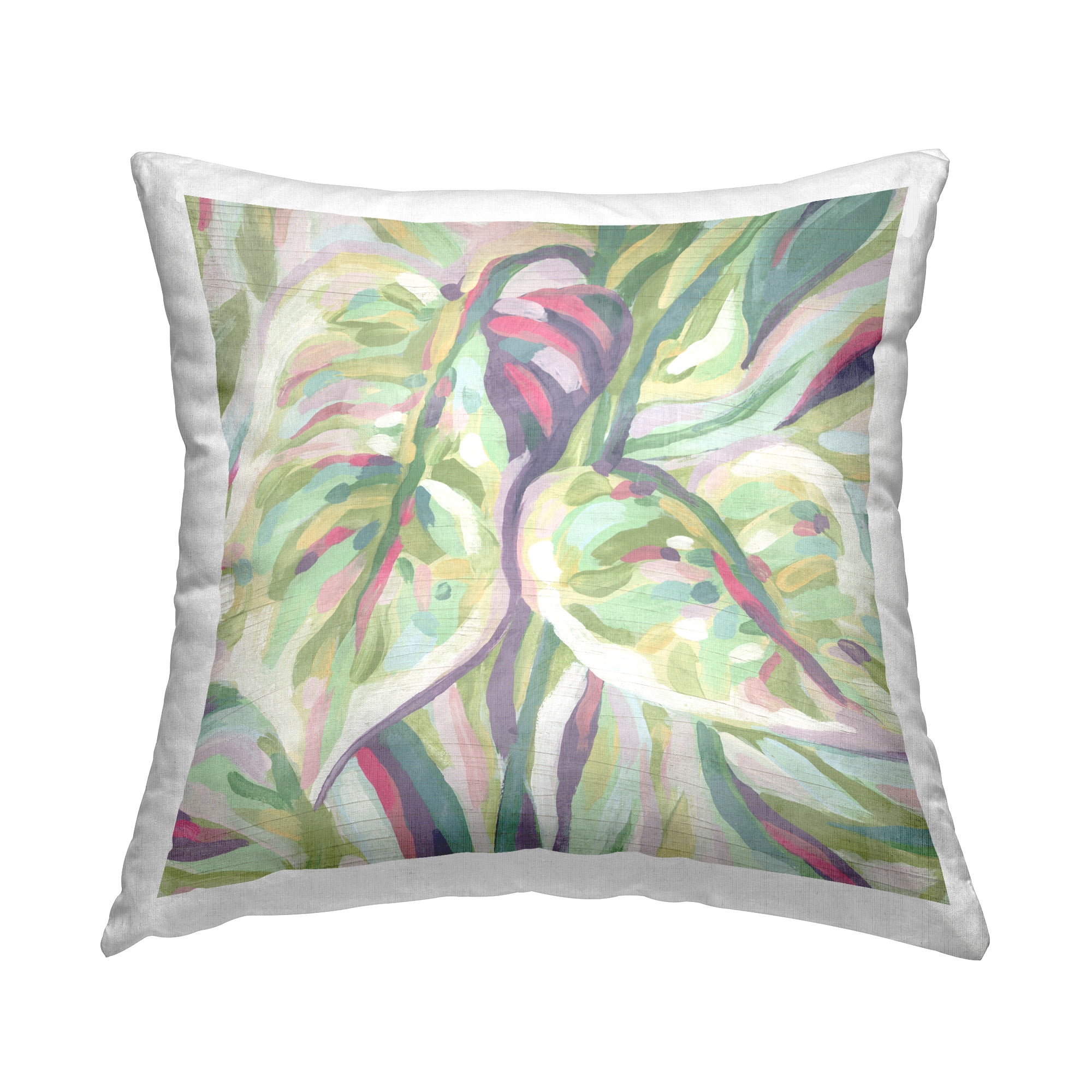 Stupell Industries Curling Leaves Pattern Decorative Printed Throw Pillow Design by June Erica Vess