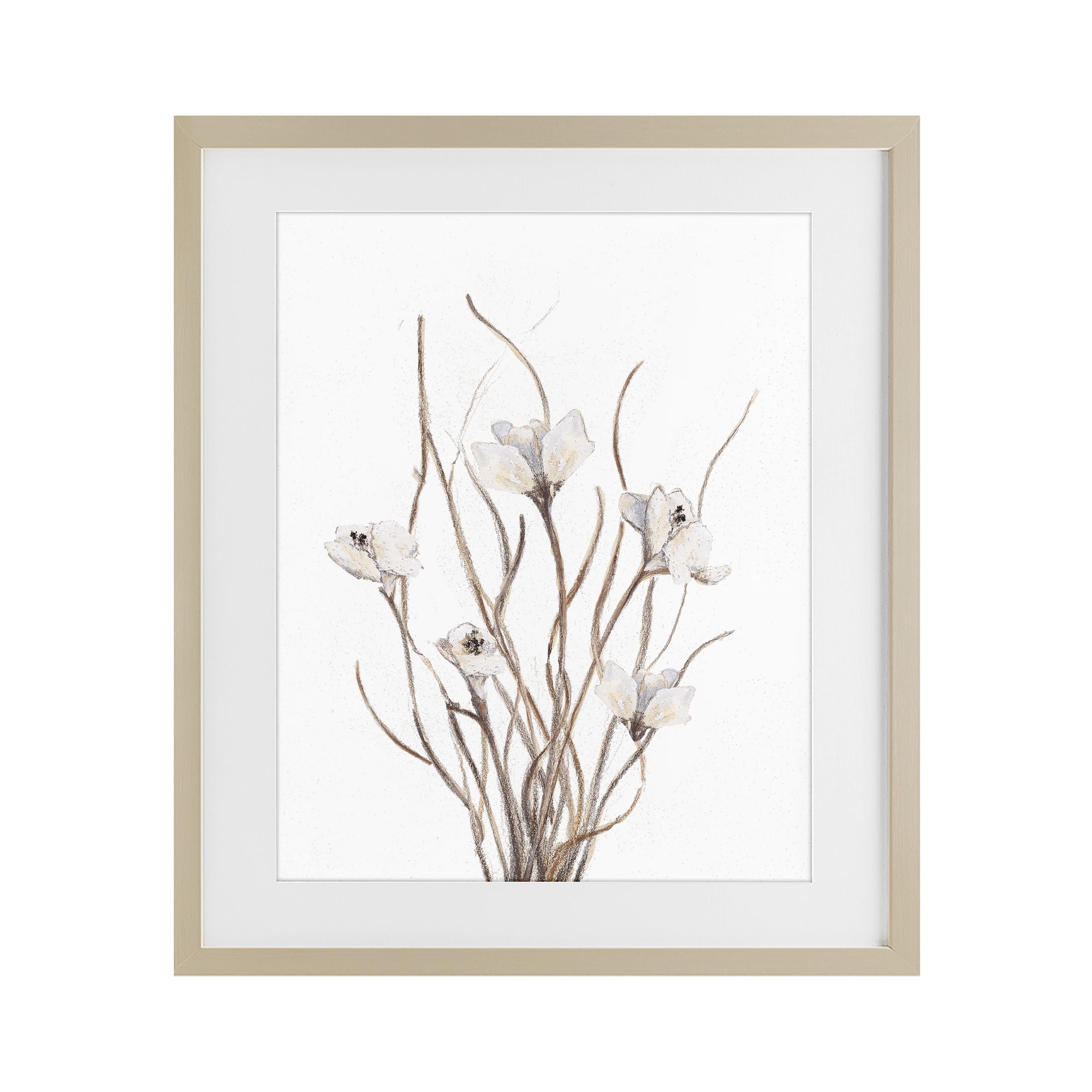 Stupell Industries Curly Floral Branches Birch Framed Print Under Glass, design by Lanie Loreth