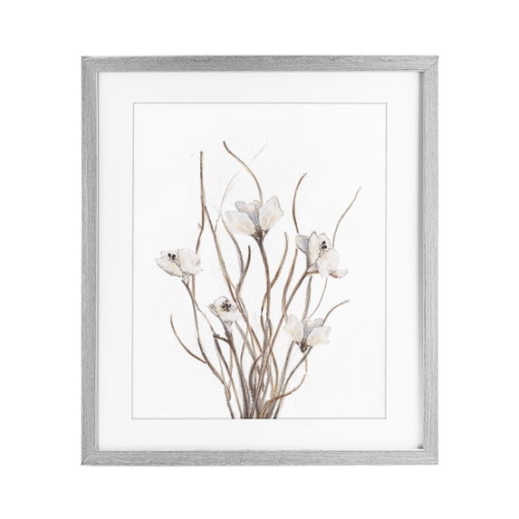 Stupell Industries Rustic Lodge Curly Floral Branches Gray Framed Print Under Glass, 17 x 21, by Lanie Loreth