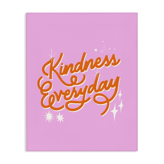 Stupell Industries Cursive Kindness Everyday Canvas Wall Art, design by Indira Prieto | IndySign