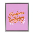 thumbnail image 1 of Stupell Industries Eclectic Cursive Kindness Everyday Gray Floating Frame Canvas Art, 17 x 21, by Indira Prieto | IndySign, 1 of 8