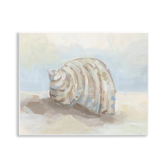 Stupell Industries Curved Blended Seashell Wall Plaque Art design by JJ Design House LLC, 11 x 14