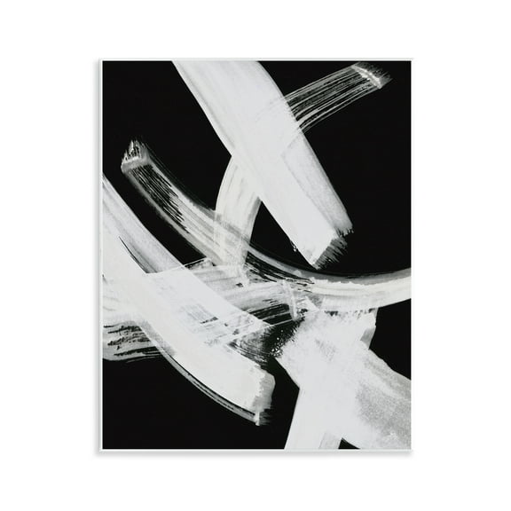 Stupell Industries Curved Chaotic Brushstrokes Abstract Painting Unframed Art Print Wall Art, 11 x 14