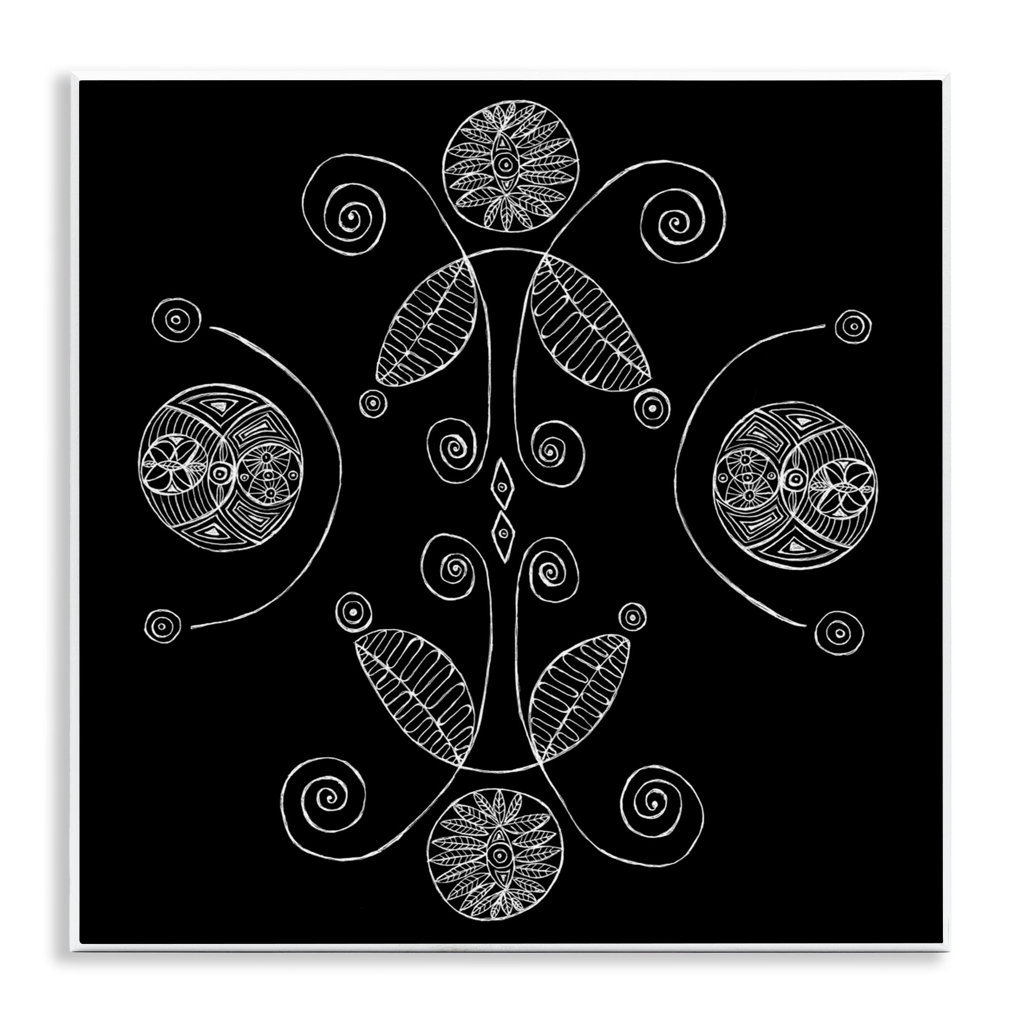 Stupell Industries Curved Fractals & Leaves Wall Plaque Art, design by El Perkin