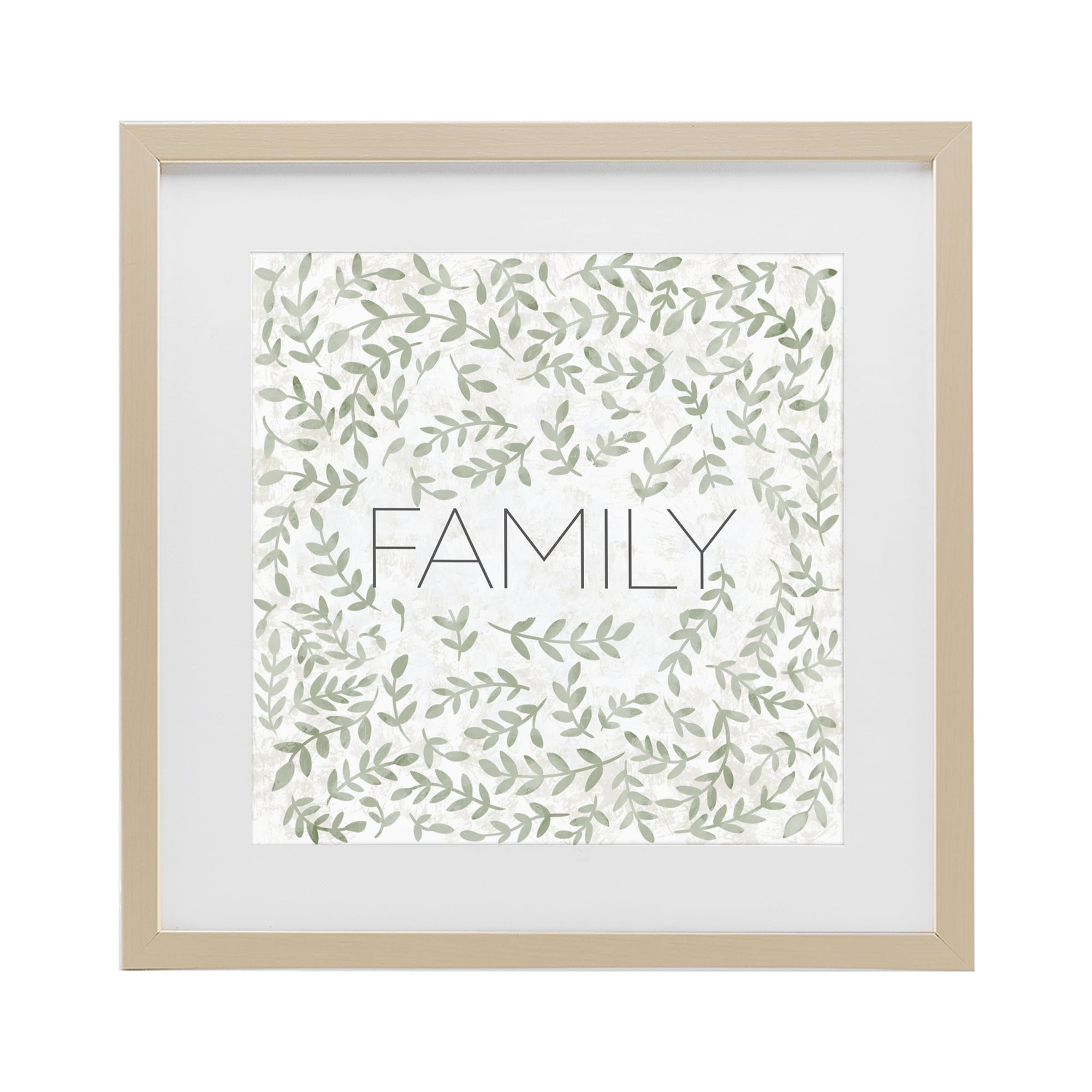 Stupell Industries Curved Ivy Sprigs Family Birch Framed Print Under Glass, design by SD Graphics Studio