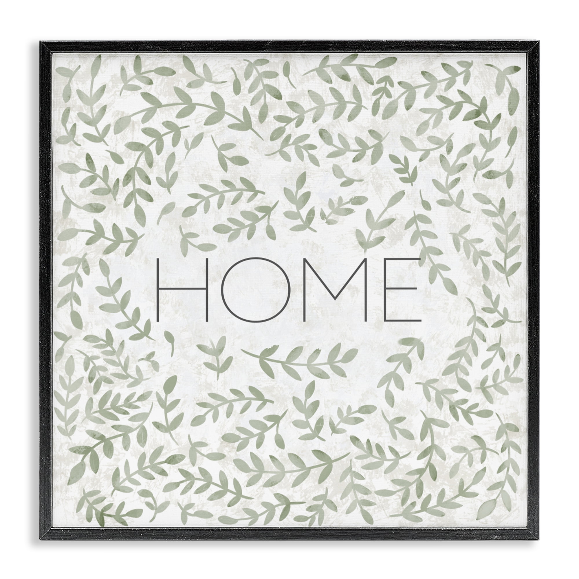 Stupell Industries Curved Ivy Sprigs Greenery Black Framed Giclee Art, design by SD Graphics Studio