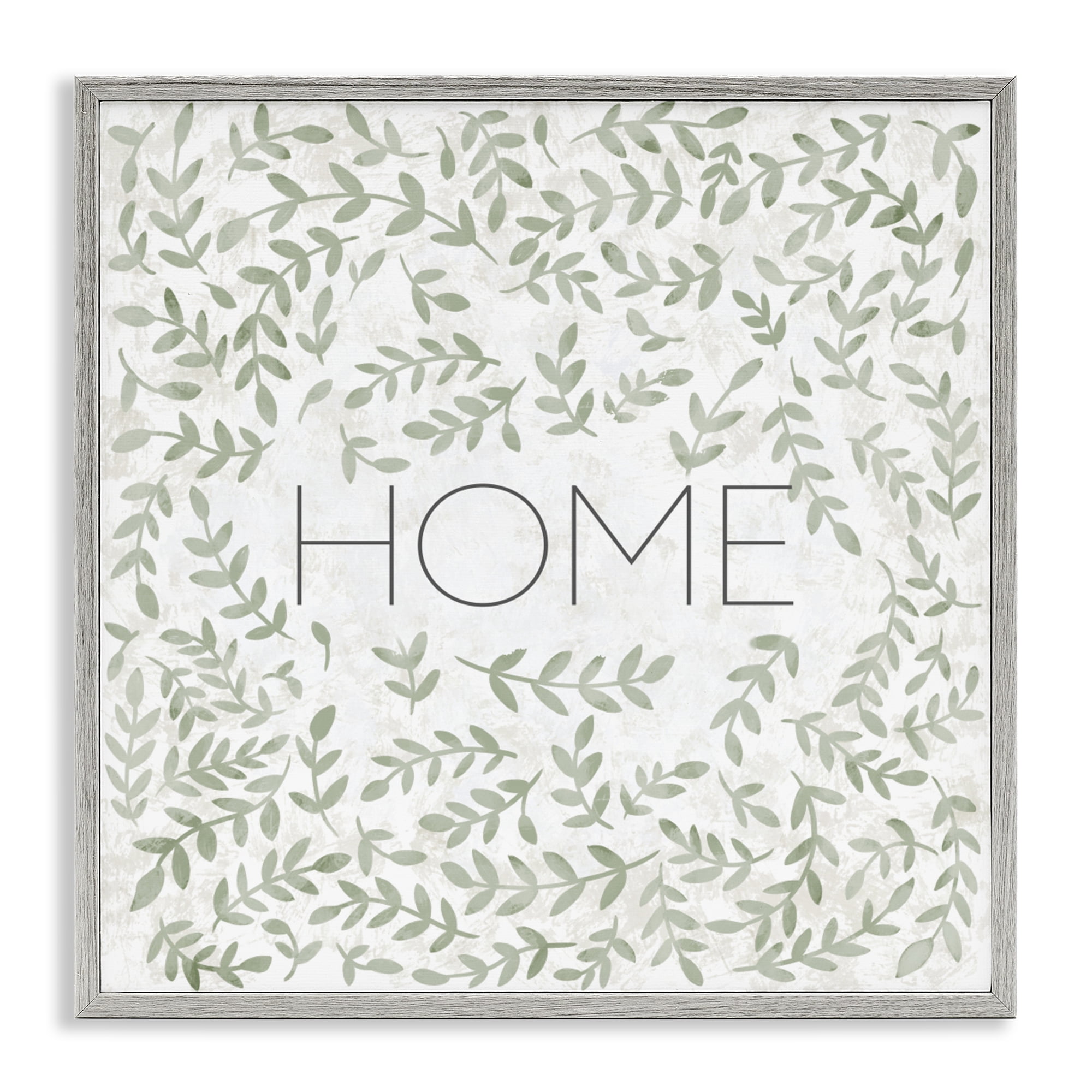 Stupell Industries Curved Ivy Sprigs Greenery Gray Framed Giclee Art, design by SD Graphics Studio
