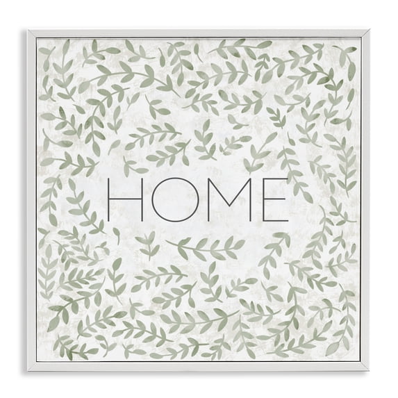 Stupell Industries Cottage Curved Ivy Sprigs Greenery White Framed Giclee Art, 24 x 24, by SD Graphics Studio