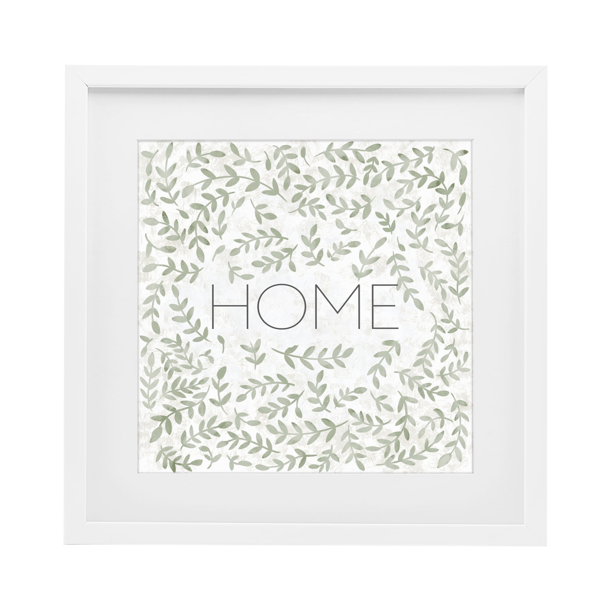 Stupell Industries Curved Ivy Sprigs Greenery White Framed Print Under Glass, design by SD Graphics Studio
