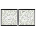 thumbnail image 1 of Stupell Industries Farmhouse Curved Ivy Sprigs Phrases Black 2pc Floating Frame Art Set, 18 x 18 each, by SD Graphics Studio, 1 of 7