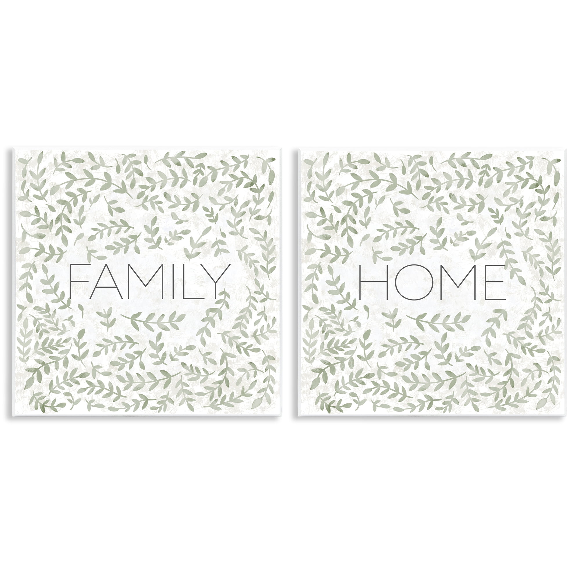 Stupell Industries Curved Ivy Sprigs Phrases 2 Piece Wall Plaque Art Set, design by SD Graphics Studio