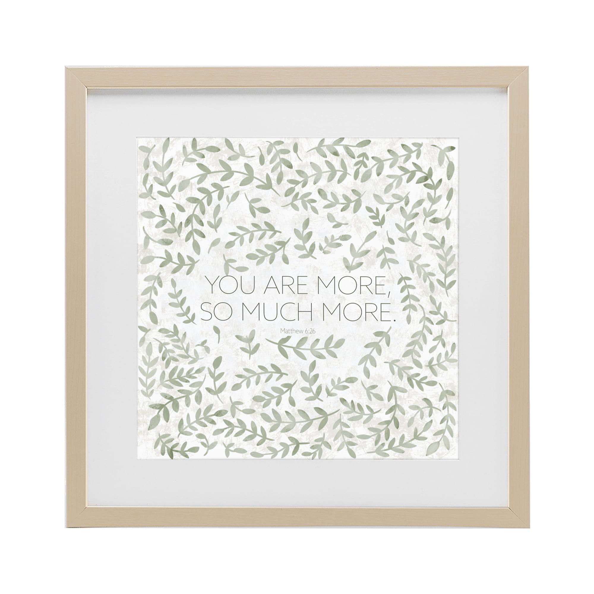 Stupell Industries Curved Ivy Sprigs Proverb Birch Framed Print Under Glass, design by SD Graphics Studio