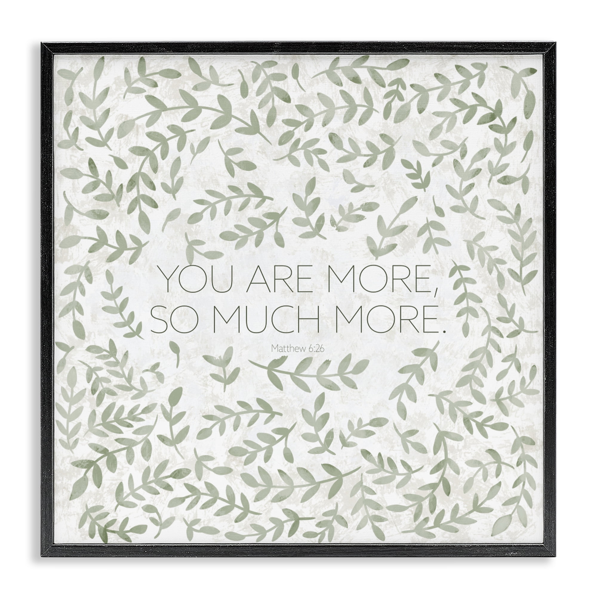 Stupell Industries Curved Ivy Sprigs Proverb Black Framed Giclee Art, design by SD Graphics Studio