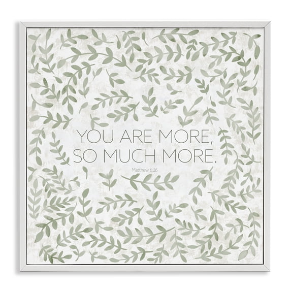 Stupell Industries Traditional Curved Ivy Sprigs Proverb White Framed Giclee Art, 17 x 17, by SD Graphics Studio