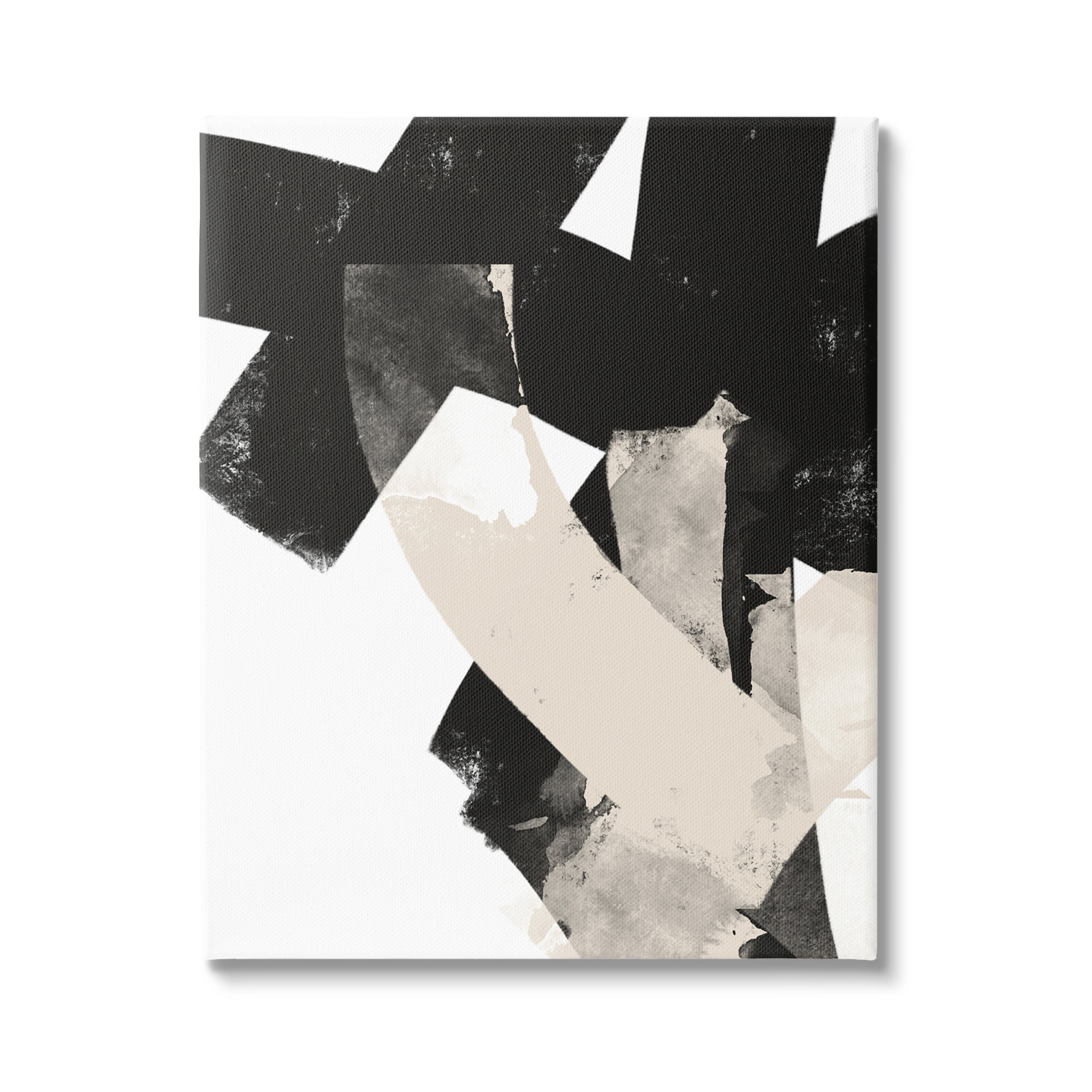 Stupell Industries Curved Layered Stripes Abstract Layered Brush Strokes Graphic Art Gallery Wrapped Canvas Print Wall Art, Design by Brandon Wong