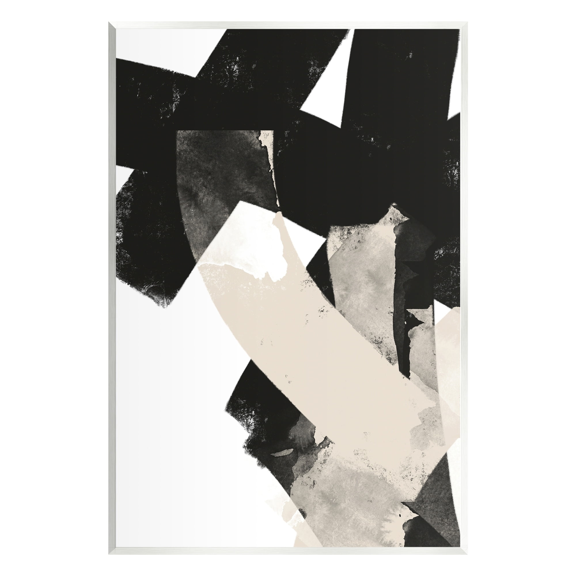 Stupell Industries Curved Layered Stripes Abstract Layered Brush Strokes Graphic Art Unframed Art Print Wall Art, Design by Brandon Wong