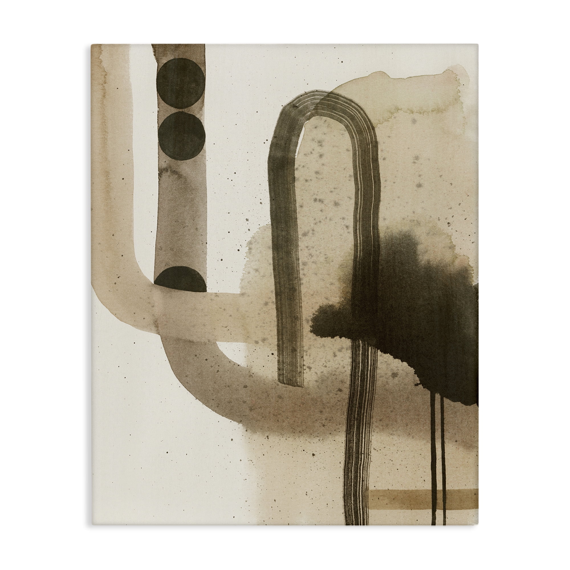 Stupell Industries Curved Neutral Arches Abstract Painting Wrapped Canvas Art Print Wall Art, 30 x 40