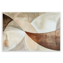 Stupell Industries Curved Neutral Tones Abstraction Abstract Painting Unframed Art Print Wall Art, 15 x 10