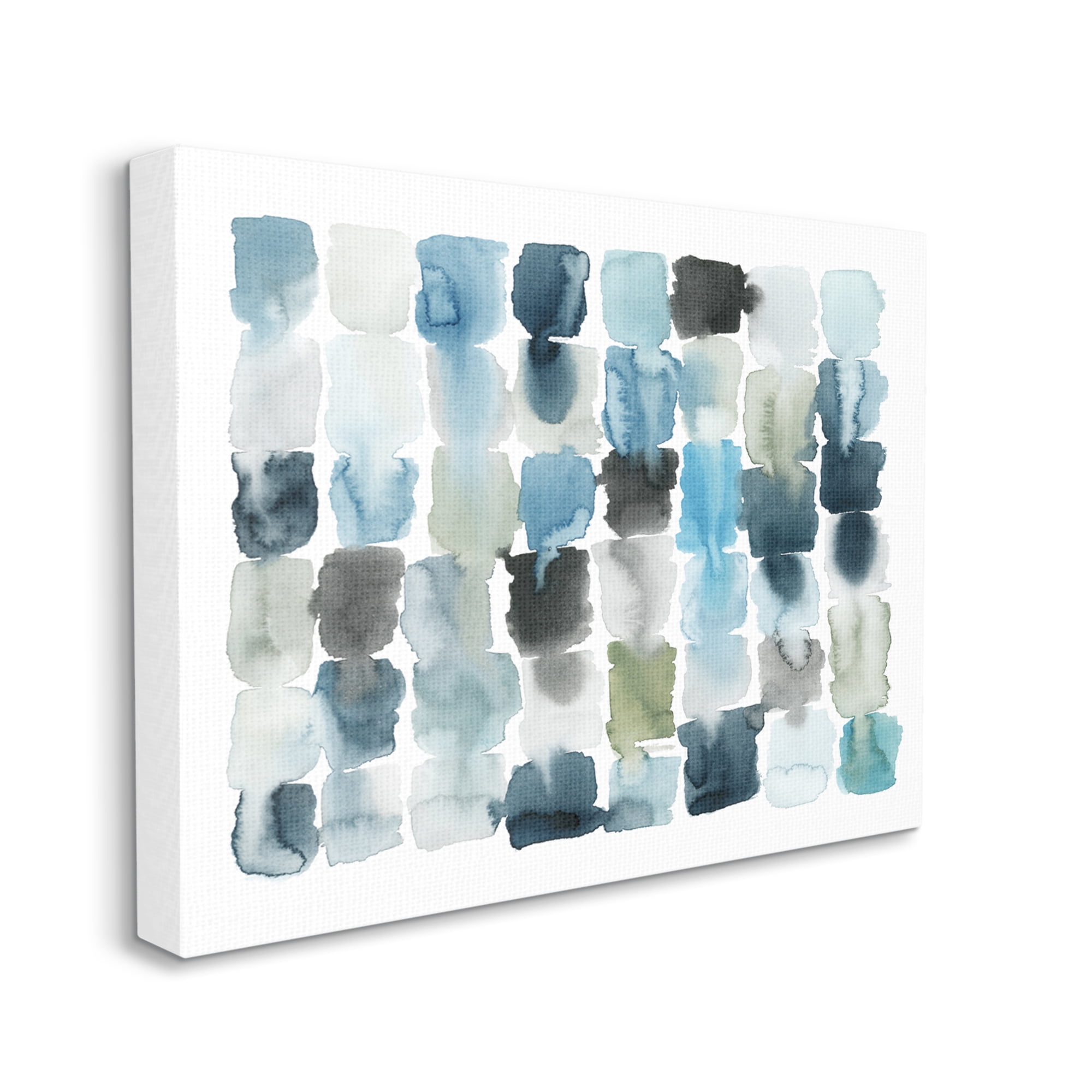 Stupell Industries Curved Shape Study Abstract Brown Blue Arches Abstract Painting Gallery Wrapped Canvas Art Print Wall Art, 36 x 48