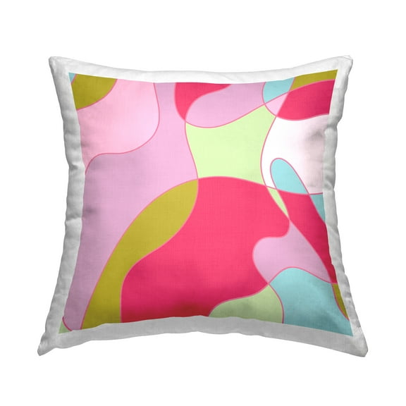 Stupell Industries Curved Shapes Pattern Decorative Printed Throw Pillow Design by Lil' Rue