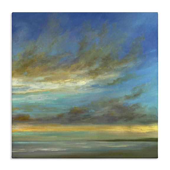 Stupell Industries Curved Sunlit Clouds Canvas Wall Art design by Sheila Finch, 17 x 17