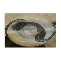 Stupell Industries Curved Swoop Shape Abstract Painting Wrapped Canvas Art Print Wall Art, 24 x 16