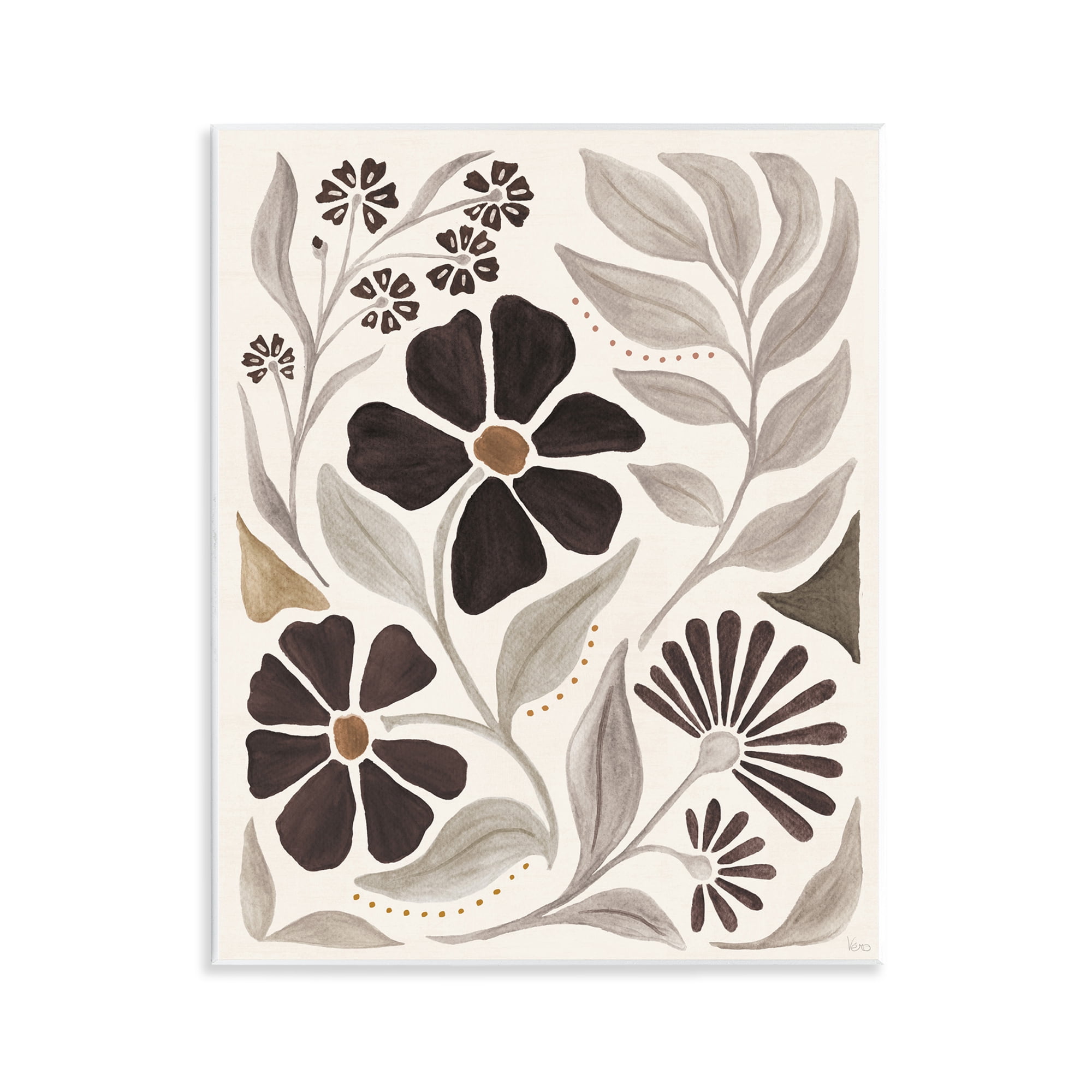 Stupell Industries Curving Boho Plants Botanical & Floral Painting Unframed Art Print Wall Art, 11 x 14
