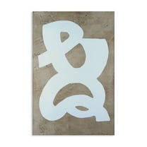 Stupell Industries Curving Form over Beige Abstract Painting Gallery Wrapped Canvas Art Print Wall Art, 16 x 24