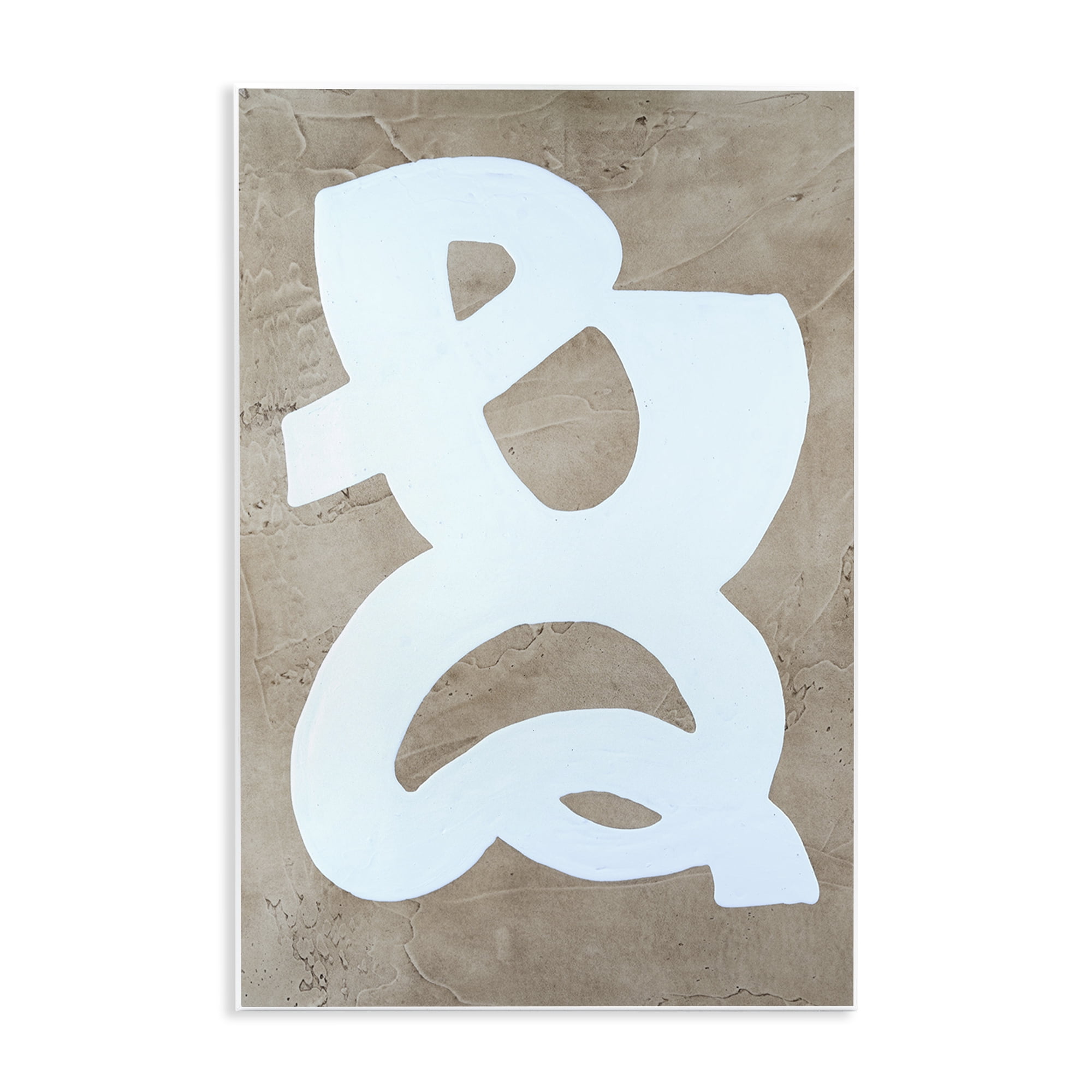 Stupell Industries Curving Form over Beige Abstract Painting Unframed Art Print Wall Art, 13 x 19