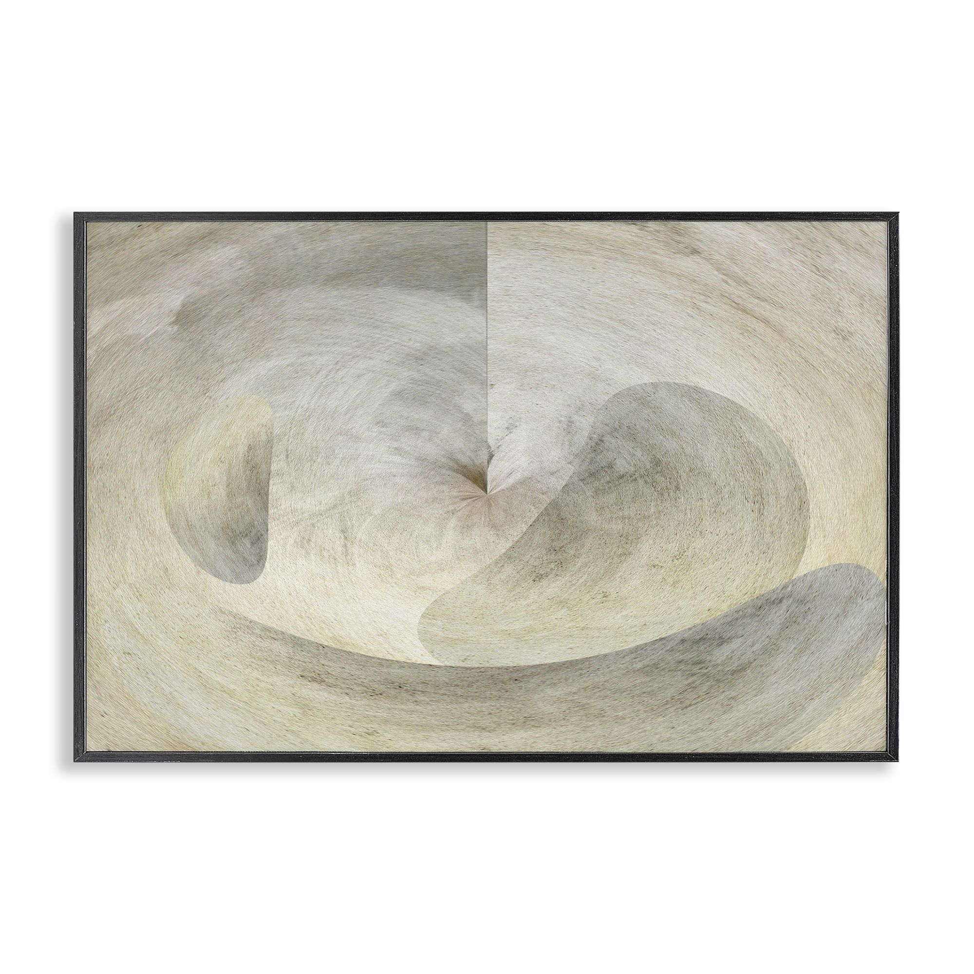 Stupell Industries Curving Freeform Abstract Abstract Painting Black Framed Art Print Wall Art, 24 x 16