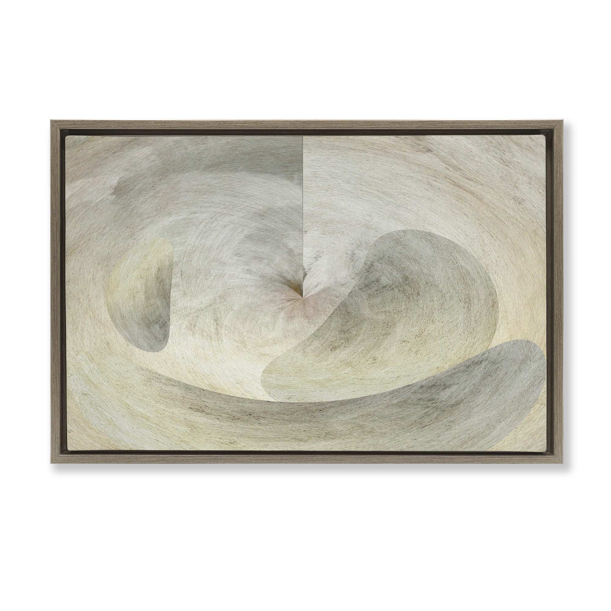 Stupell Industries Curving Freeform Abstract Abstract Painting Brown Floater Framed Canvas Art Print Wall Art, 25 x 17