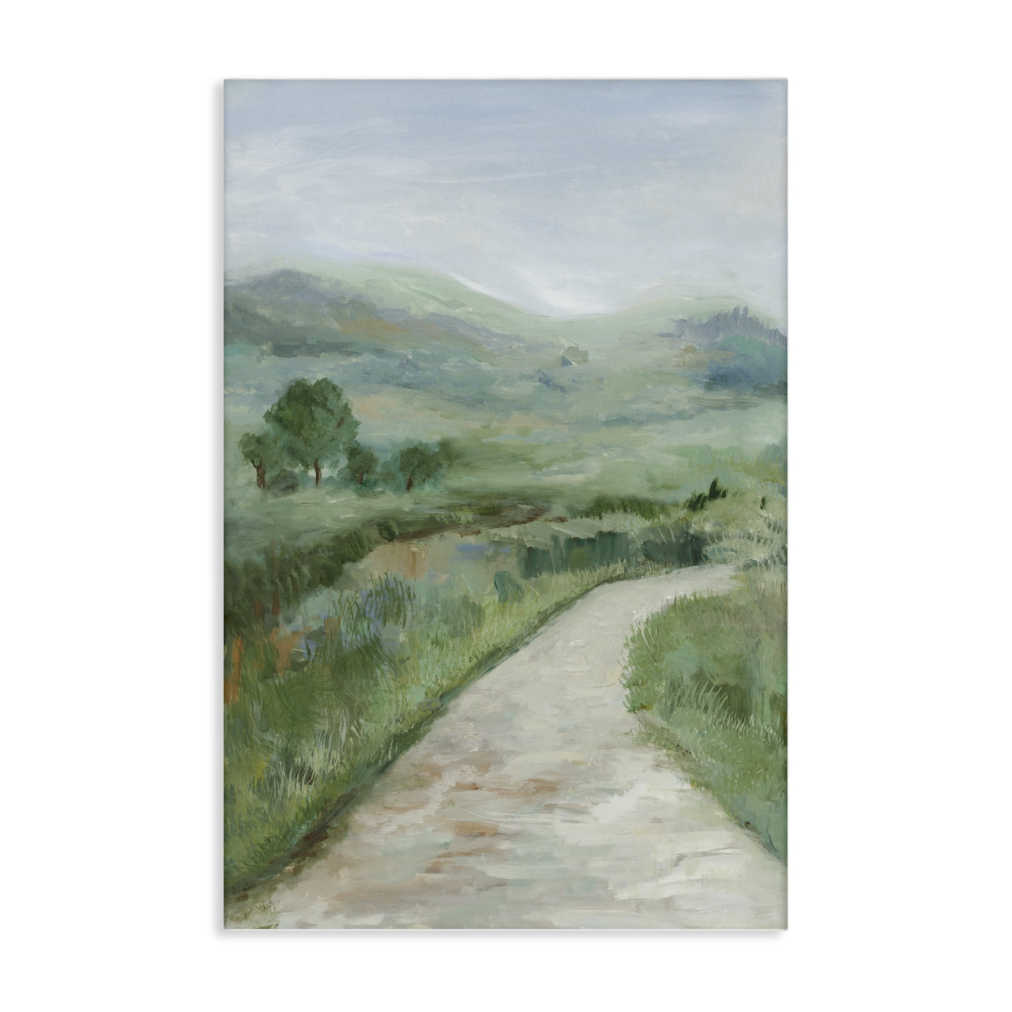Stupell Industries Curving Path Landscape Landscape & Nature Painting Wrapped Canvas Art Print Wall Art, 20 x 30
