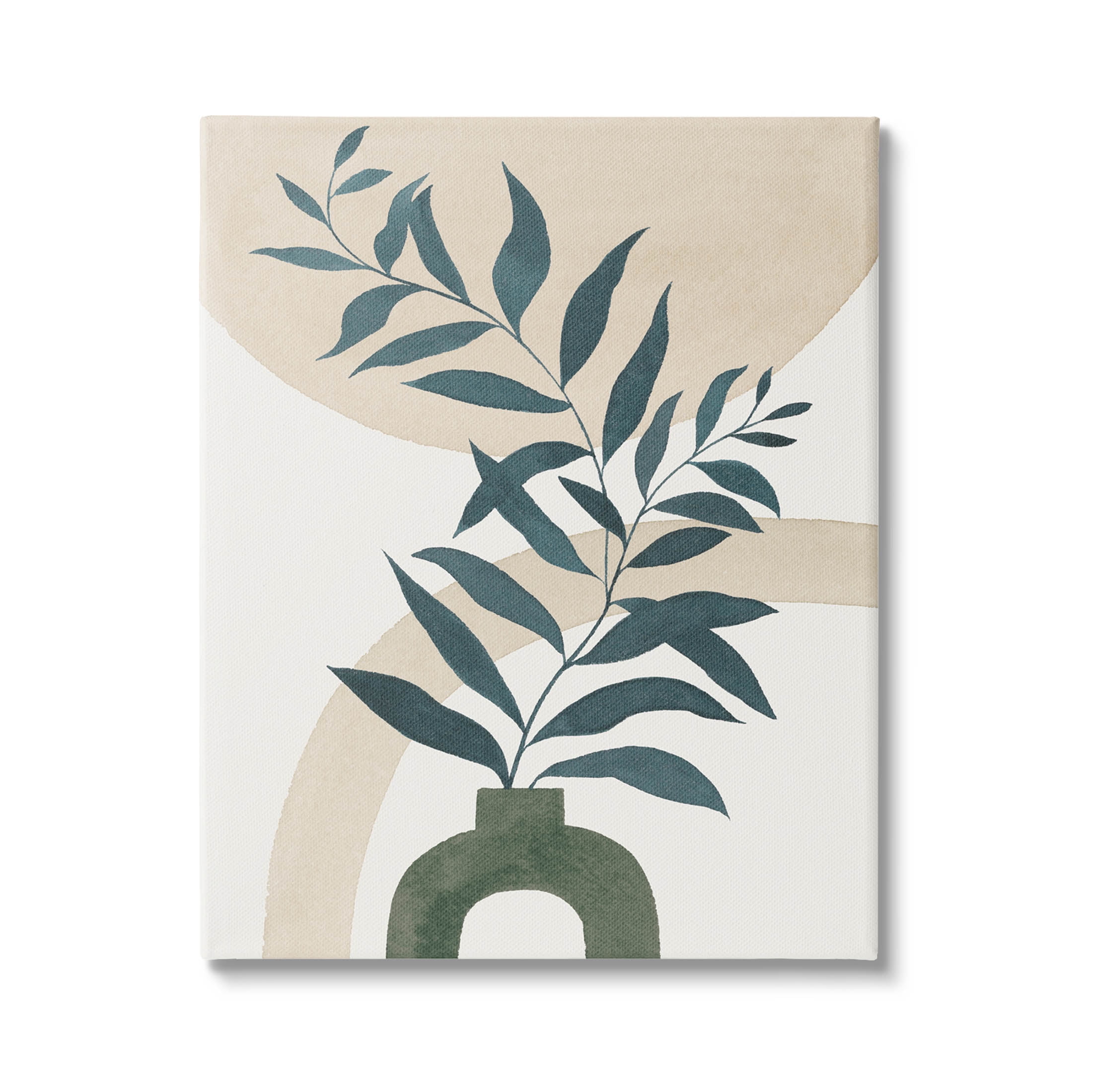 Stupell Industries Curvy Plant Leaves Modern Shapes Graphic Art Gallery Wrapped Canvas Print Wall Art, Design by Grace Popp