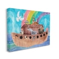 thumbnail image 1 of Stupell Industries Cute Animals Watercolor Noah's Ark Under Rainbow Canvas Wall Art by Alica Ludwig, 1 of 6