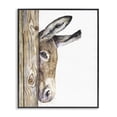 thumbnail image 1 of Stupell Industries Farmhouse Baby Donkey Animal Watercolor Black Framed Giclee Art, 11 x 14, by George Dyachenko, 1 of 8