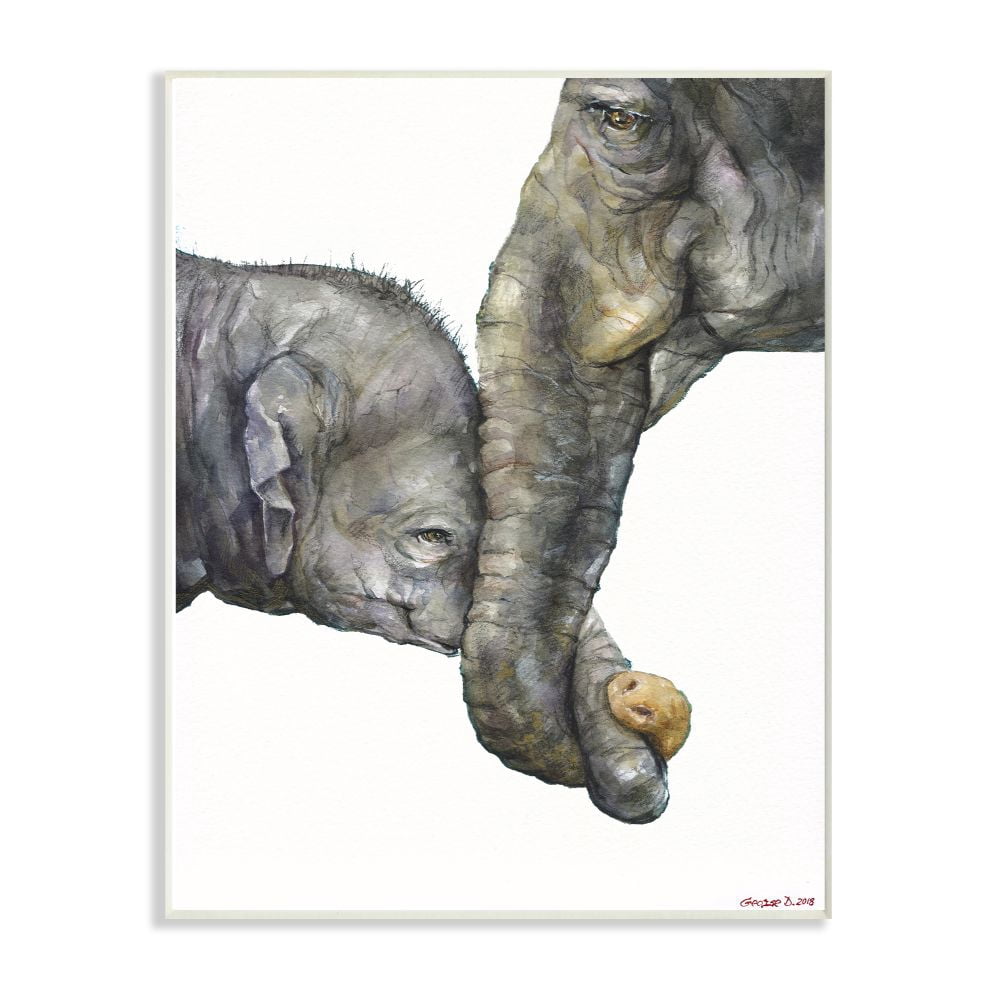 Stupell Industries Wandbild „Babykuh“ Gerahmt – 61x76 Cm, Braun, Von George Dyachenko
