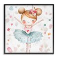 thumbnail image 1 of Stupell Industries Eclectic Cute Ballerina with Hearts Black Framed Giclee Art, 12 x 12, by Creative Studio, 1 of 8