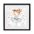 thumbnail image 1 of Stupell Industries Eclectic Cute Ballerina with Hearts Black Framed Print Under Glass, 13 x 13, by Creative Studio, 1 of 8