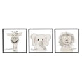 thumbnail image 1 of Stupell Industries Cute Cartoon Animals Illustration Adventure Dream Explore Quote Drawings Black Framed Art Print Wall Art Set of 3, 12x12, by Natalie Carpentieri, 1 of 5
