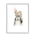 thumbnail image 1 of Stupell Industries Cute Cartoon Baby Bunny Rabbit Flower Crown Forest Animal Painting Graphic Art White Framed Art Print Wall Art, 24x30, by Studio Q, 1 of 2