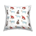 thumbnail image 1 of Stupell Industries Cute Cats Pajamas Pattern Printed Throw Pillow Design by Daphne Polselli, 1 of 6