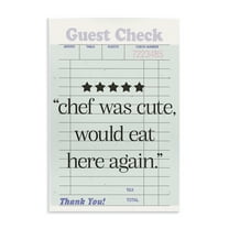 Stupell Industries Cute Chef Guest Check Typography Painting Unframed Art Print Wall Art, 10 x 15