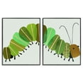 thumbnail image 1 of Stupell Industries Cute Cozy Caterpillar Animals Painting Black Framed Art Print Wall Art, 16 x 20, Set of 2, 1 of 2