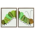 thumbnail image 1 of Stupell Industries Cute Cozy Caterpillar Animals Painting Brown Floater Framed Canvas Art Print Wall Art, 31 x 25, Set of 2, 1 of 10