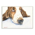 thumbnail image 1 of Stupell Industries Cute Dog Head Basset Hound Pet Animal Watercolor Painting Wall Plaque Art by George Dyachenko, 1 of 3