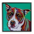thumbnail image 1 of Stupell Industries Cute Dog Looking Portrait Bold Green Pop Style Background , 12 x 12, Design by Carolee Vitaletti, 1 of 5