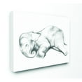 thumbnail image 1 of Stupell Industries Cute Elephant Baby Animal Neutral Gray Drawing Design Canvas Wall Art by Daphne Polselli, 1 of 1