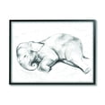 thumbnail image 1 of Stupell Industries Cute Elephant Baby Animal Neutral Gray Drawing Design Framed Wall Art by Daphne Polselli, 1 of 1