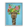 thumbnail image 1 of Stupell Industries Cute Floral Roses Giraffe Eyebrows Makeup Portrait , 11 x 14, Design by Coco de Paris, 1 of 5